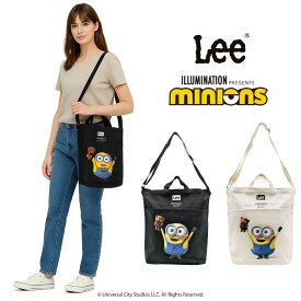 【Lee】 320-30021 2WAYショルダー ミニオンコラボ MINIONS キャラクター 斜め掛け 肩掛け ユニセックス A4 かわいい 使いやすい 普段使い プレゼント ブラック