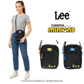 【Lee】320-30030 ミニオン ミニショルダーバッグ かばん 斜め掛け ショルダー カバン 鞄 バッグ シンプル リー イエロー ブルー 使いやすい かわいい おしゃれ お出かけ 普段使い 日常 キャラクター コラボ