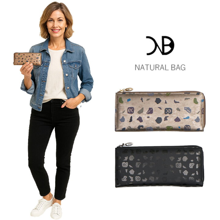 楽天市場】NATURAL BAG ナチュラルバッグ NBランダム 長財布 7122 L字 