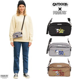【クリックポスト/時間指定不可】【outdoor products】 odb030 ピーナッツ ショルダーバッグ 斜め掛け かばん コラボ スヌーピー ユニセックス ギフト ブラック