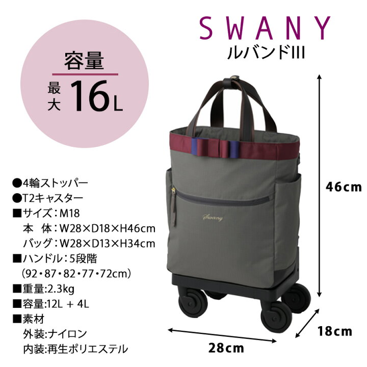 楽天市場】【ポイント10倍】SWANY スワニー ルバンドlll D640 M18 4輪 