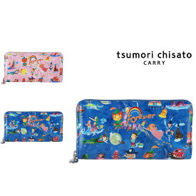 【tsumori chisato CARRY】 57897 ピーターパン ラウンドファスナー長財布 ウォレット サイフ レディース プレゼント ギフト 母の日 敬老の日 ピンク 日本製