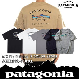 patagonia パタゴニア Tシャツ M's Flying Fish Responsibili Tee XS S M L XL XXL XXXL プリントTシャツ P6ロゴ シール 魚 フライ フィッシング FLY FISHING 38529『並行輸入品』