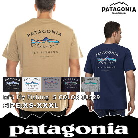 patagonia パタゴニア Tシャツ FLY FISHING 38529 M's Flying Fish Responsibili Tee XS S M L XL XXL XXXL プリントTシャツ P6ロゴ シール 魚 フライ フィッシング『並行輸入品』