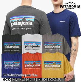 patagonia パタゴニア Tシャツ 半袖 P-6 ミッション オーガニック Tシャツ メンズ MENS P-6 MISSION ORGANIC T-SHIRT 37529 Tシャツ 半袖 クルーネック ロゴプリント スポーティー コットン100% メンズ 37529 野外フェス 海 山 キャンプ『並行輸入品』