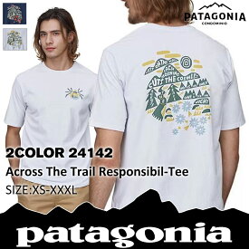 PATAGONIA パタゴニア アクロス ザ トレイル レスポンシビリティー メンズ Tシャツメンズ レディース アウトドア キャンプ 新作 ACROSS THE TRAIL RESPONSIBILI-TEE WHI WHITE 37677