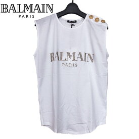 【新品】確実正規品 BALMAIN　バルマン ロゴ タンクトップ ホワイト 白 レディース
