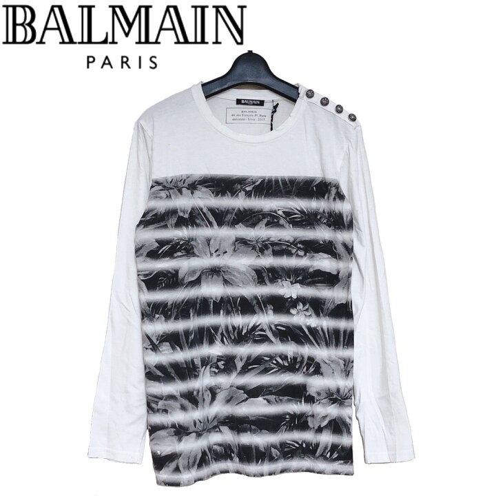 楽天市場】【新品】確実正規品 BALMAIN バルマン フローラル ボーダー 