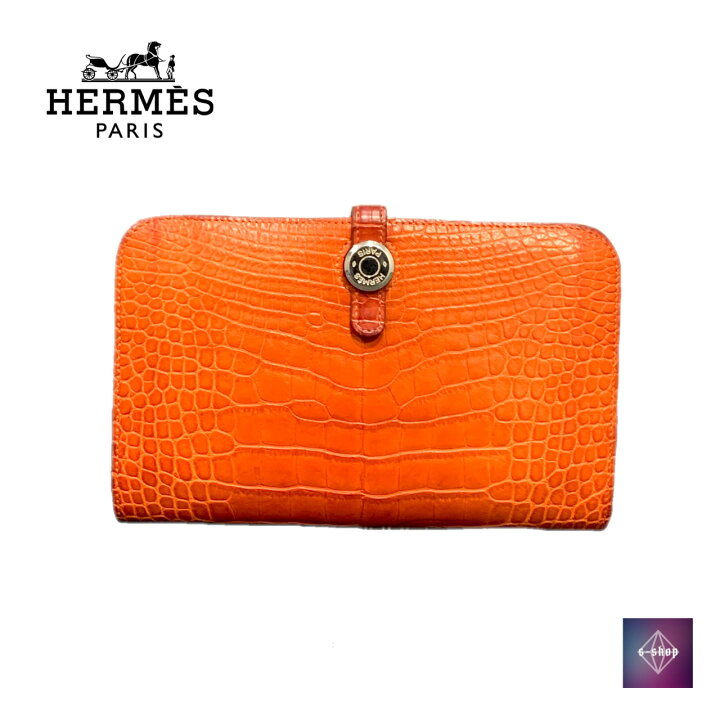 楽天市場】【中古】 HERMES エルメス ドゴンGM 長財布 2つ折り 二  