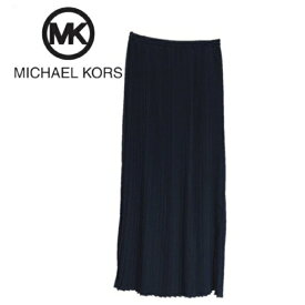 【新品】MICHAEL KORS マイケルコース　プリーツ　ロングスカート スリット ブラック 黒 レディース 38 Sサイズ 確実正規品