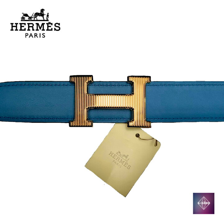 楽天市場】【未使用品】 HERMES エルメス ストリエ レザーベルト コン 