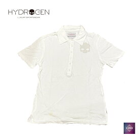 HYDROGEN ハイドロゲン SPORTWEAR スポーツウェア ポロシャツ スカル トップス コットン ホワイト M 中古