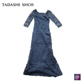 【新品未使用】 TADASHI SHOJI タダシショージ ロングワンピース ワンピース ロングドレス ドレス ALX1812LXY ネイビー レディース 中古