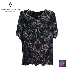 【美品】MARCELO BURLON マルセロバーロン プリントTシャツ 半袖 トップス ブラック 中古