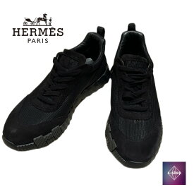 【極美品】HERMES エルメス BOUNCING バウンシング BLACK スニーカー 靴 ブラック メンズ41.5 正規品