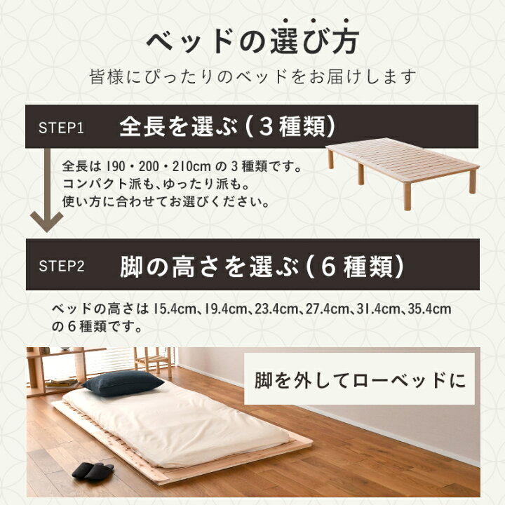楽天市場】こうひん すのこベッド シングル 木製ベッド 日本製 『マレ 