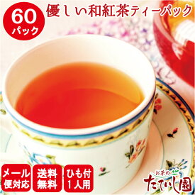 ＼2点で5％OFFクーポン対象／和紅茶ひも付 58P カップ用 国産紅茶 鹿児島 ティーバッグ 業務用 お茶 ティーパック 業務用 水だし紅茶 冷茶 急須用 茶 【メール便発送】【送料無料】