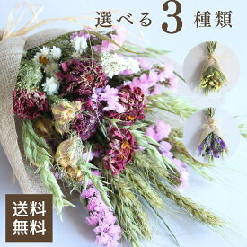 ドライフラワー スワッグ 花束 インテリア ブーケ ギフト 誕生日 ちょっとした プレゼント 退職祝い 新築祝い 送別 あす楽13時 「高原スワッグS」 自社農園 産地直送 選べる3種 おしゃれ ナチュラル 蓼科高原 壁掛け リビング