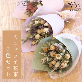 ドライフラワー 花束 スワッグ セット プレゼント 誕生日 あす楽13時まで ギフト「ミニスワッグ3色セット」 お祝い 結婚祝い 開店祝い 新築祝い ウエディング インテリア 人気 おしゃれ ナチュラル ギフト 壁飾り