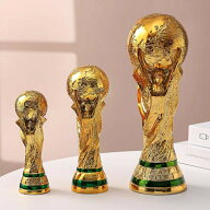優勝国 記念品 応援 サッカー日本代表 W杯 優勝トロフィー 32cm 27cm ゴールド コレクション サッカー記…