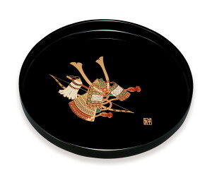 角田清兵衛商店 丸盆 黒 かぶと 10.0 紀州のぬりもの 紀州漆器 日本製 配膳用品・キッチンファブリック 伝統の技術で育まれた逸品は、使い込む程に愛着が湧いてきます。 お盆 おしゃれ キッ