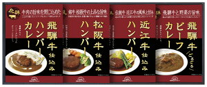 フード 惣菜 飛騨高山ファクトリー 松阪牛・近江牛・飛騨牛仕込みハンバーグ&カレー詰合せ おしゃれ 食品 丼物 進物用 詰合せ バラエティーセット 簡単調理 飛騨高山ファクトリー 代引不