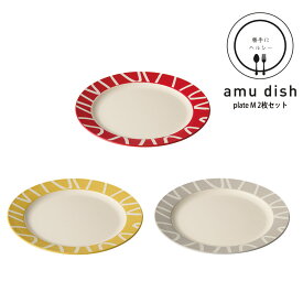 SO-Q STYLE（ソーキュースタイル） amu dish アミュー ディッシュ プレート M 24cm 2枚 セット【送料無料】【電子レンジ対応】【食洗機対応】プレート皿 プレート 皿 食洗機 取り皿 おしゃれ 北欧 取皿 丸皿 お皿 収納 かわいい カフェ 食器 プレゼント ラッピング