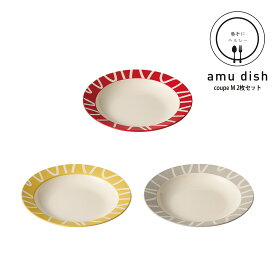 SO-Q STYLE（ソーキュースタイル） amu dish アミュー ディッシュ クープ プレート M 24cm 2枚 セット【送料無料】【電子レンジ対応】【食洗機対応】プレート皿 プレート 皿 食洗機 おしゃれ 北欧 取皿 丸皿 お皿 収納 かわいい カフェ 食器 プレゼント ラッピング