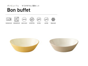 TAKENAKA(竹中) Bon buffet ボンビュッフェ サラダ ボウル 5個 セット 食洗機対応 電子レンジ対応 汁碗 汁椀 食洗機 おしゃれ 軽量 カフェ 食器 軽い 割れにくい スープボウル 中鉢 冷凍保存可能