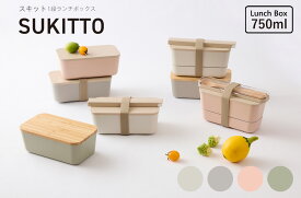 TAKENAKA（竹中） SUKITTO スキット 弁当箱 1段 750ml 電子レンジ対応 食洗機対応 専用ランチベルト付 中仕切り付 汁漏れしにくいパッキン蓋式 大容量のメンズ仕様 冷凍保存可能 BPAフリー LEADフリー お弁当箱 日本製 女子 キッチン用品・食器・調理器具 ランチボックス