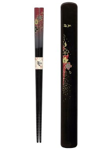 箸街道 箸・箸箱ペア 華友禅 箸 箸箱 カトラリー メール便対応 箸・箸箱セット 和風のイラスト付 カラフルカラー 天然材 竹 和食 キッチン用品・食器・調理器具 メール便OK。お子さんから大