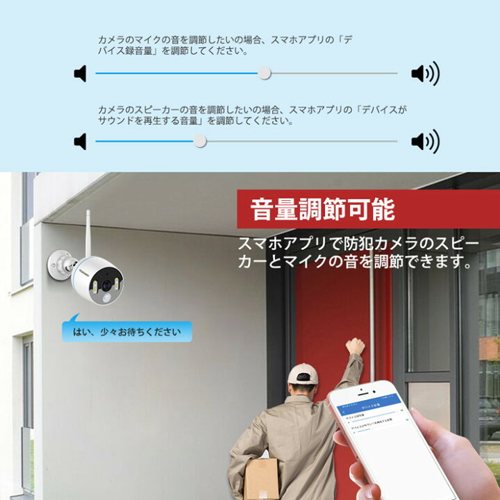 楽天市場】500万画素 防犯カメラ 音声録画 双方向会話 ワイヤレス 500 