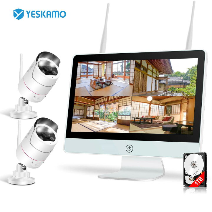 楽天市場】最新IPS一体型 AI人感発光 防犯カメラ 2台セット 屋外 wifi 