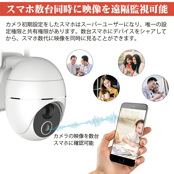 楽天市場】防犯カメラ ワイヤレス 屋外 工事不要 ソーラー WiFi強化 