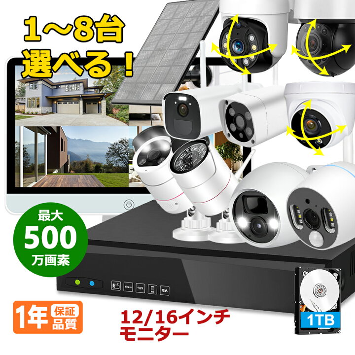 楽天市場】「12月キャンペーン10％OFF」 防犯カメラ モニター付き 防犯  