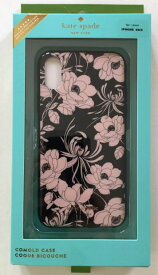 ケイトスペード　アイフォンケース　X XS　iPhone X/iPhone Xs 対応　黒地にピンクの花柄 Gardenia iPhone X/iPhone Xs WIRU1024【即発送】