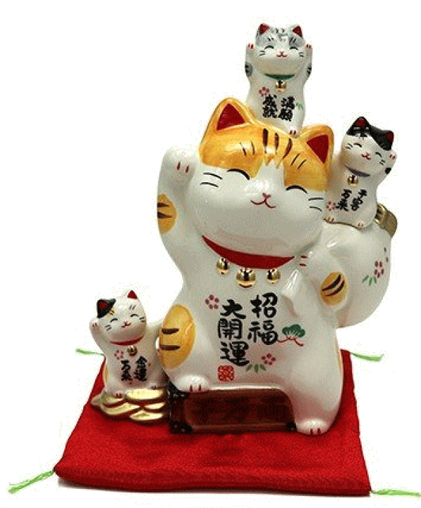 楽天市場】彩絵招福大開運招き猫（小） 開運 まねきねこ お祝 開店祝い