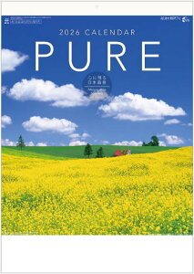 カレンダー 2026 壁掛け 風景 PURE 心に残る日本風景 12ヵ月 カレンダー 2026年カレンダー 令和8年 壁掛けカレンダー 風景カレンダー