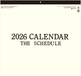 カレンダー 2026 壁掛け　シンプル　ザ・スケジュール　カレンダー　2026年 カレンダー 　令和8年カレンダー　カレンダー2026　壁掛けカレンダー　文字月表