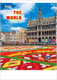 カレンダー 2026 壁掛け　世界風景　カレンダー　ザ・ワールド 令和8年　大判サイズ　壁掛けカレンダー 外国風景　見やすい　ザワールド