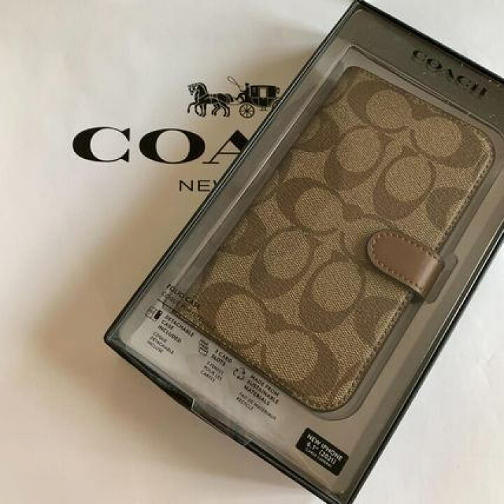 楽天市場】コーチ iPhone 13 Pro ケース coach シグネーチャ柄 カーキ 