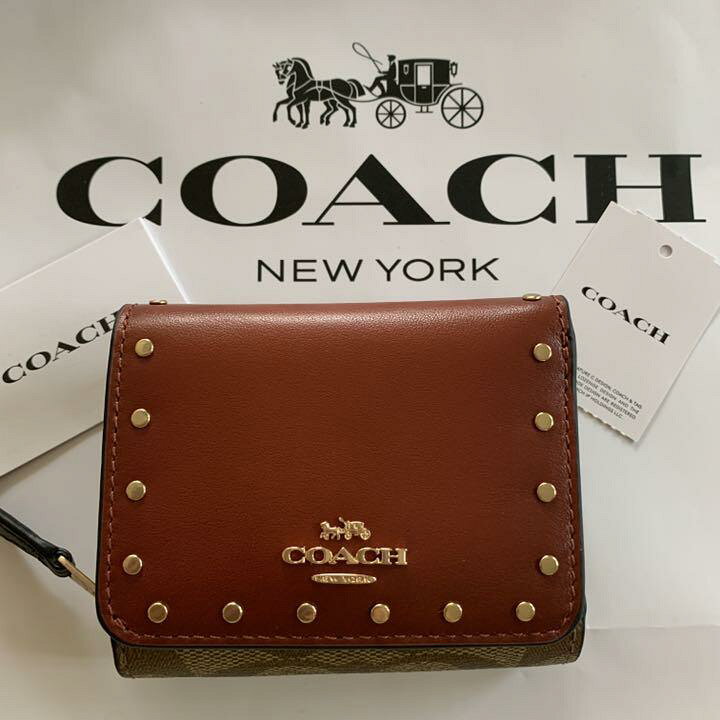 楽天市場】コーチ COACH 財布 ミニ財布、シグネチャー 3つ折りミニ財布 