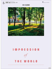 カレンダー　風景　2024　大判サイズ　インプレッション・オブ・ザ・ワールド　世界風景カレンダー　令和6 カレンダー2024　壁掛けカレンダー ツインリング製本