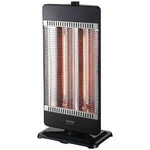 テクノス TEKNOS カーボンヒーター 2灯 CHM-4532(K) ブラック (CHM4532K)【寒さ対策/冬物家電/暖かい/季節家電】