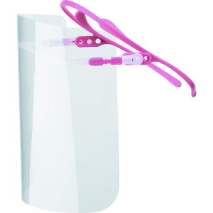 ミドリ安全 メディカルフェイスシールド ルックユー 本体 ピンク VMS-551-P (VMS551P) (819-9566) 【病院/感染対策/保護】