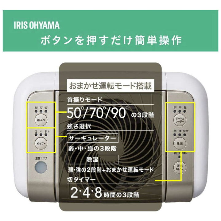 楽天市場】アイリスオーヤマ サーキュレーター衣類乾燥除湿機 KIJDC 