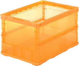 TRUSCO　薄型折りたたみコンテナスケル　50L　オレンジ TSKO50B [344-9513] 【折りたたみコンテナ】[TSK-O50B]