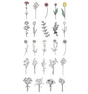 tuzuru タトゥーシール ステッカー スマホケース tattoo sticker かわいい 花 白黒 カラー おしゃれ ワン…