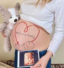 【練習用シール付】 マタニティフォト マタニティフォトシール マタニティシール お腹 ベリーペイント セルフ かわいい おしゃれ プレゼント ハート マーク 写真 シンプル メモリアル 成長記録 SNS映え フォトブック用 妊婦さん向け おしゃれ 可愛い 送料無料 ZP