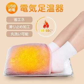 【メーカー希望小売価格4280円→1780円】電気足温器 フットウォーマー コンパクト 足つぼマット 洗える 裏起毛 フットヒーター USB給電式 省エネ 滑り止め加工 もこもこ 柔らか テレワーク